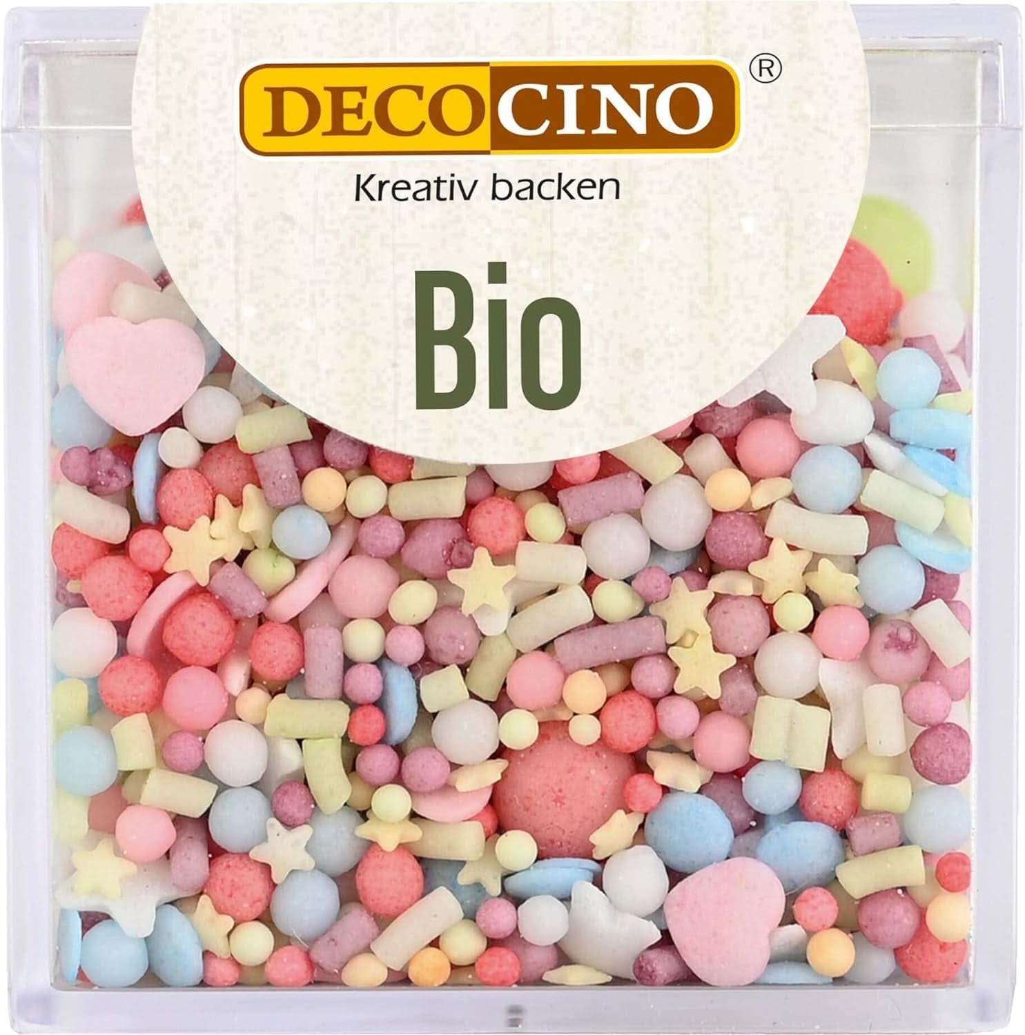 DECOCINO Sprinkles de zahăr vegan din dextroză de calitate organică, 60 grame Sprinkles Naty Shop