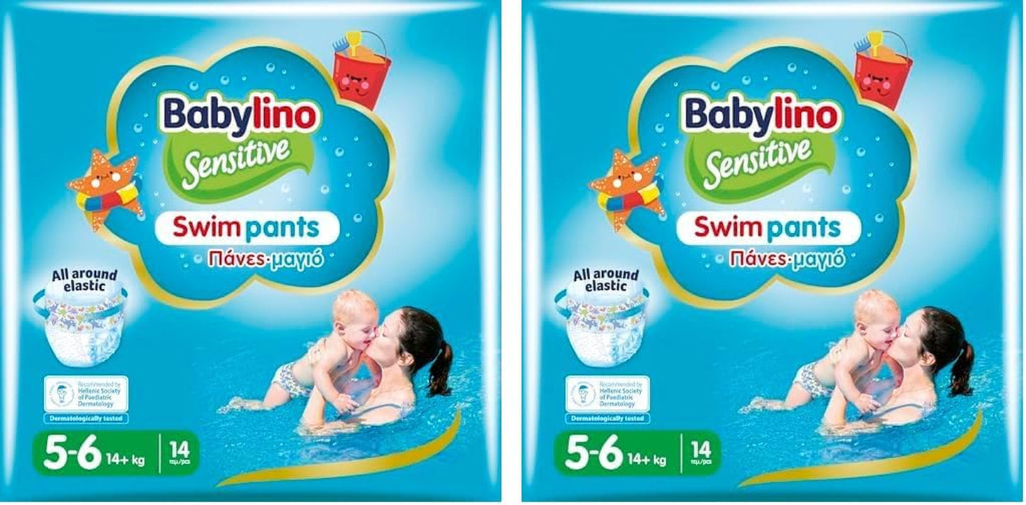 Scutece Sensitive Swim Pants, pentru mare și piscină, mărimea 5-6 (peste 14 kg), 84 bucăți