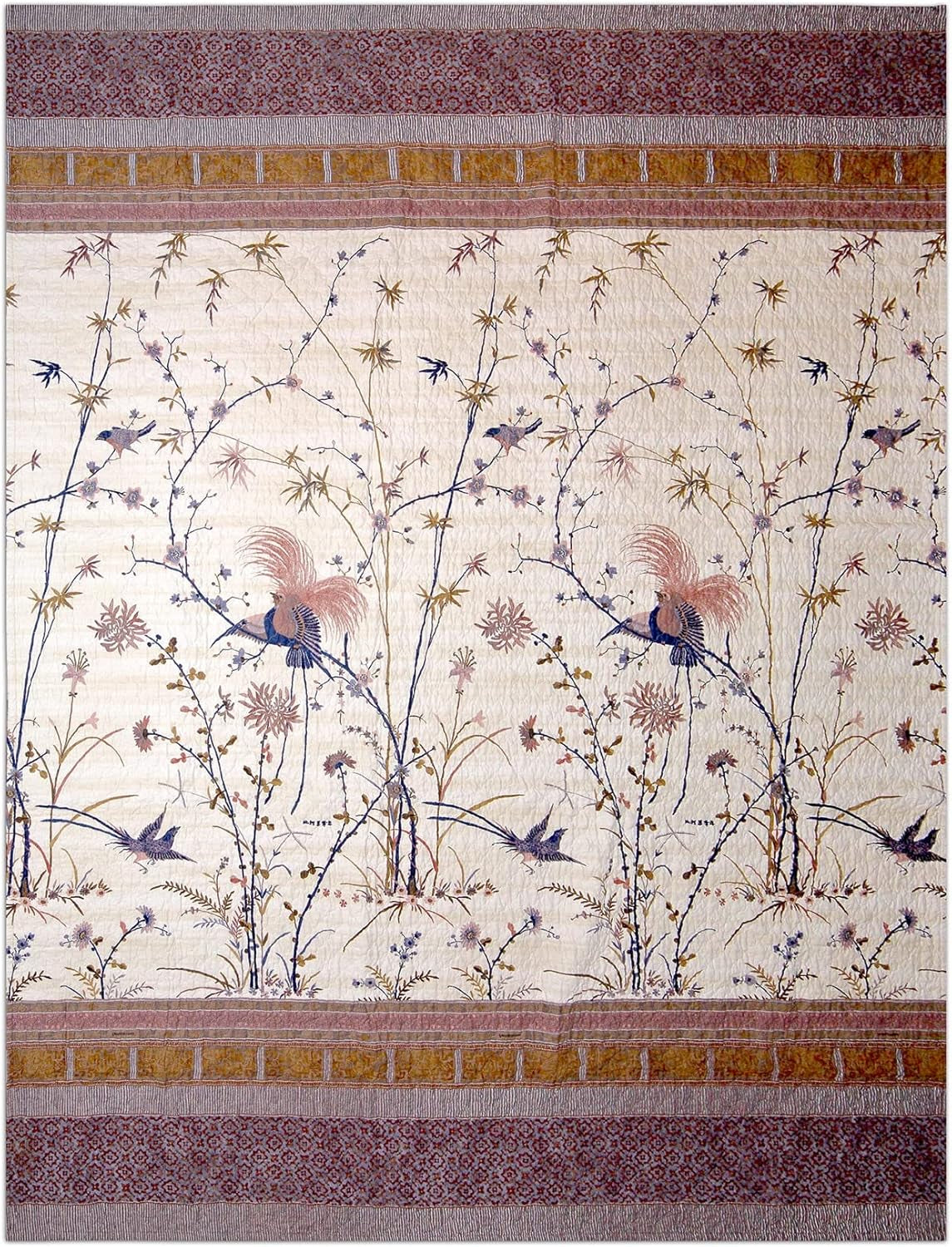 Cuvertură de pat Bassetti Fong, 100 57 fire per cm² / umplutură: 100% bumbac pur, crem, 220X255 cm Paturi si Cuverturi Bassetti Smântână 220X255 Cm