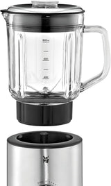 WMF Küchenminis Kompaktmixer, Mini Standmixer, 400 Watt, Standmixer Klein, Glasbehälter 0,8 L, Pulsstufe, Cromargan Matt Bucatarie Naty Shop