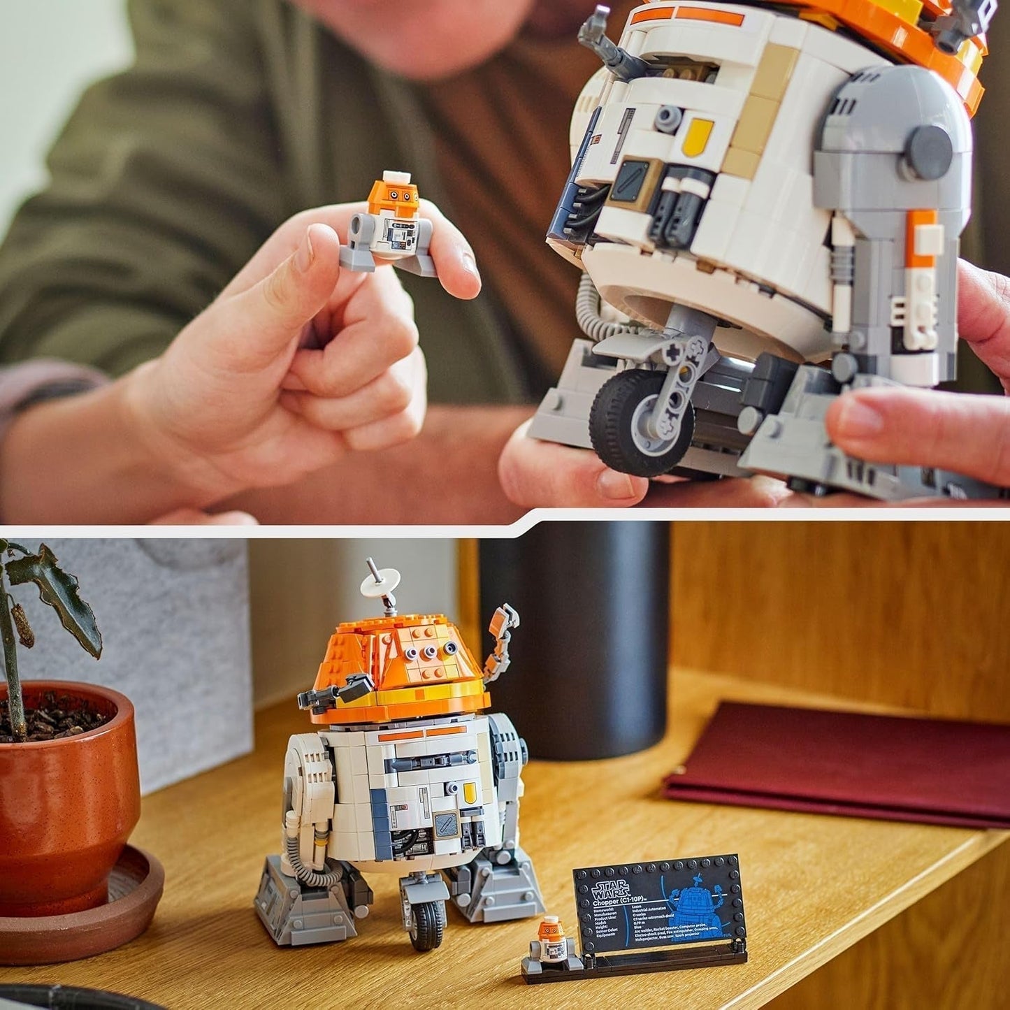 Figura LEGO Star Wars 75416 Ahsoka Astromech Droid Chopper (C1-10P) - jucărie cu cap mobil, brațe detașabile și roată centrală - cadou pentru fanii Ahsoka, băieți și fete de peste 10 ani Seturi de constructie Besuche den LEGO-Store