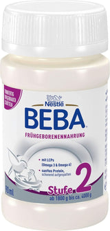 Hrana pentru bebelusi prematuri BEBA Nivel 2, Hrana speciala pentru bebelusi prematuri si nou-nascuti cu greutate mica, gata de baut, pachet de 32 (32 x 90 ml) Naty Shop