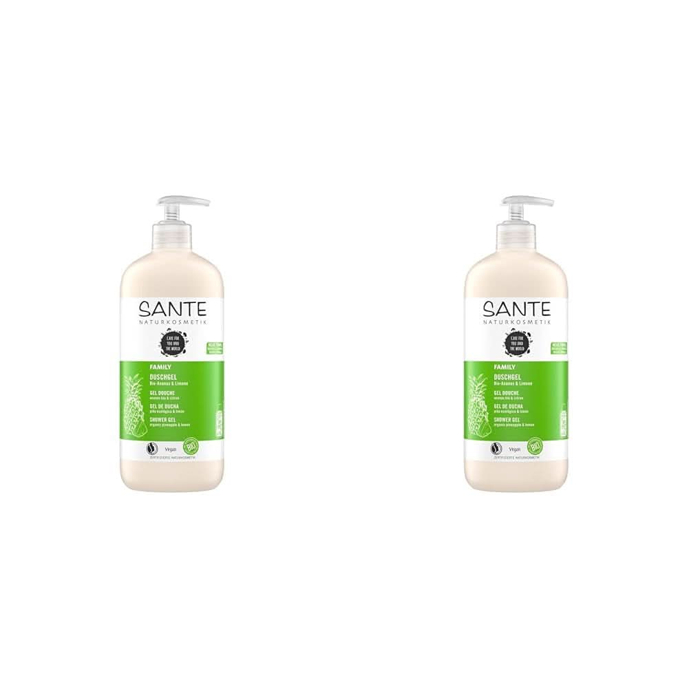 SANTE Natural Cosmetics Gel de duș răcoritor cu parfum de citrice, 950 ml Duș și baie Naty Shop 2 bucati x 950 ml Fructat, proaspăt