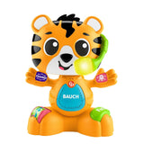 Jucărie educativă Fisher-Price pentru bebeluși și copii mici, Beat Bande Lern & Tanz Tiger Justin cu sunete și lumini pentru copii începând cu vârsta de 9 luni, ediție germană, HYL31 Jucarii Bebe Naty Shop Titlu implicit