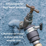 Conector pentru robinet cu prindere prin împingere | Diametru 20-30 mm | Alamă masivă | Sigur și durabil | Fixare sigură | Robust și rezistent la coroziune, negru/argintiu/auriu