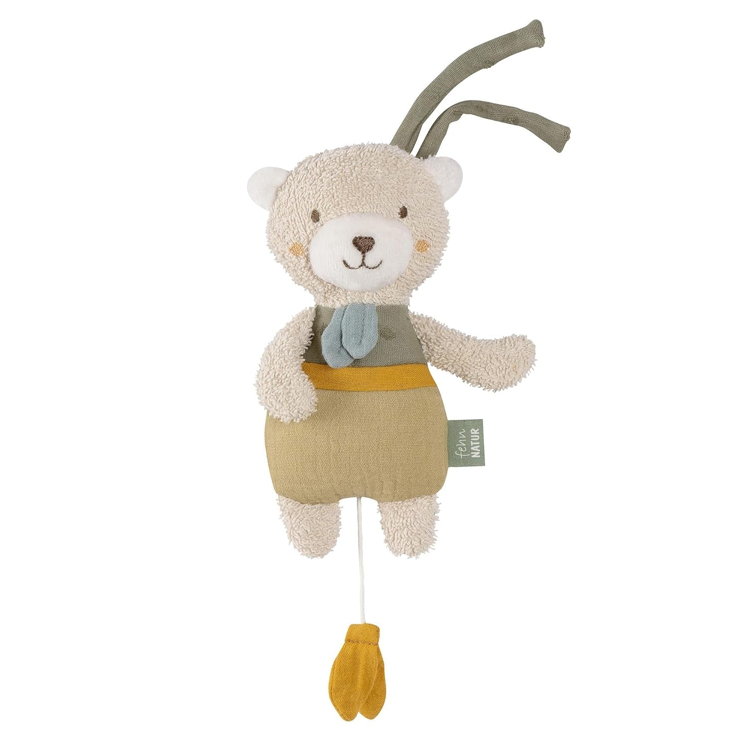 Fehn music box baby sleep aid sheep - jucărie de pluș cu atașament - melodie de ajutor pentru somn "Brahms lullaby" - jucărie pentru copii pentru deplasare și acasă - jucării muzicale pentru bebeluși și copii Jucarii Bebe Naty Shop Natura ursului