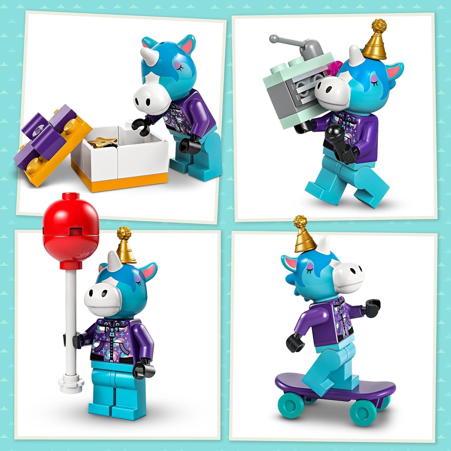 LEGO Animal Crossing Jimmy's Birthday Party, jucărie creativă pentru copii, set de animale cu personajul cal din jocul video, cadou pentru fete și băieți de la 6 ani 77046 Seturi de constructie Besuche den LEGO-Store