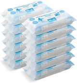 Șervețele umede pentru bebeluși ultrasensibile de la Amazon, 100% fibre vegetale, 99% apă, 1080 de șervețele, fără parfum, 18 pachete a câte 60 de șervețele fiecare (vândute anterior sub marca Mama Bear, produs identic)