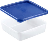 Westmark 4 recipiente pentru depozitarea alimentelor/congelare, inclusiv capac, capacitate: 0,25 l fiecare, stivuibile, plastic, Trio, culoare: transparent/albastru, 25042270 Cutii depozitare alimente Naty Shop