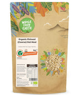 Făină de ovăz Pinhead Organic Wholefood Earth (grosieră) – 1 kg, stabilizată, fără OMG, vegană, bogată în fibre, provenită din agricultură organică controlată