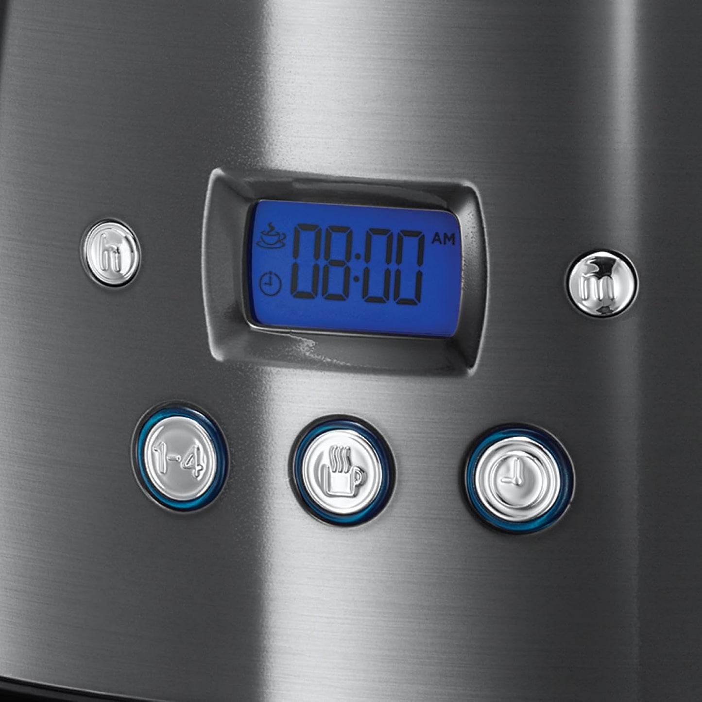 Cafetieră Russell Hobbs Luna Grey [Temporizator digital, Cap de duș pentru extracție și aromă optime] (1 până la 12 cești, Carafă din sticlă de 1,5 l, Placă de încălzire, 1000 W) Cafetieră cu filtru 23241-56