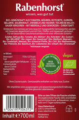 RABENHORST (6 x 700 ml) - Suc de legume de înaltă calitate din diferite legume cu o aromă picantă intensă Bauturi fara alcool Naty Shop