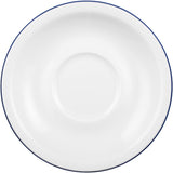 Serviciu de cafea Seltmann Weiden cu 18 piese | Serie compactă, margine albastră | Setul include 6 farfurii pentru micul dejun, 6 cești de cafea și 6 farfurioare, albastre