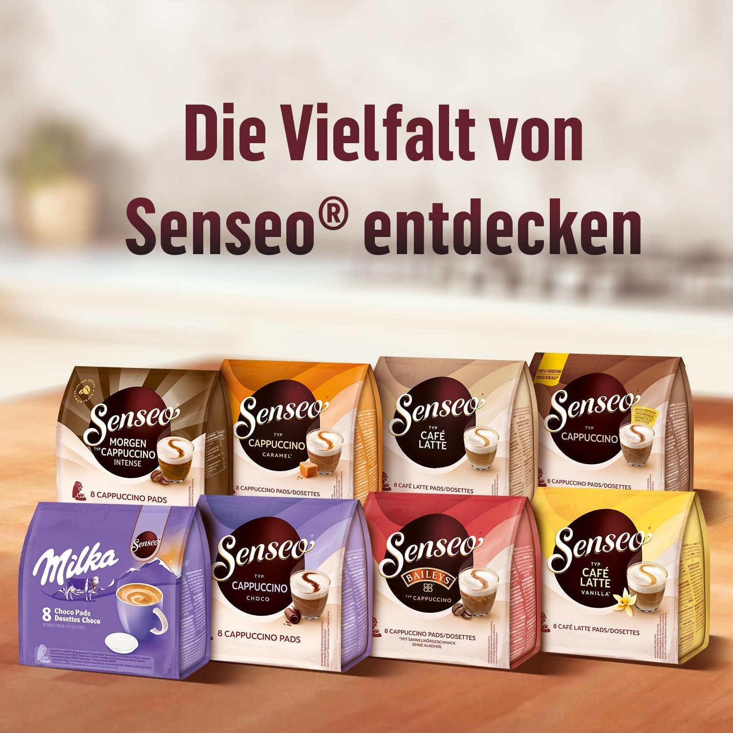 Senseo Pads Cappuccino, 10 x 8 Getränke, 80 Kaffeepads