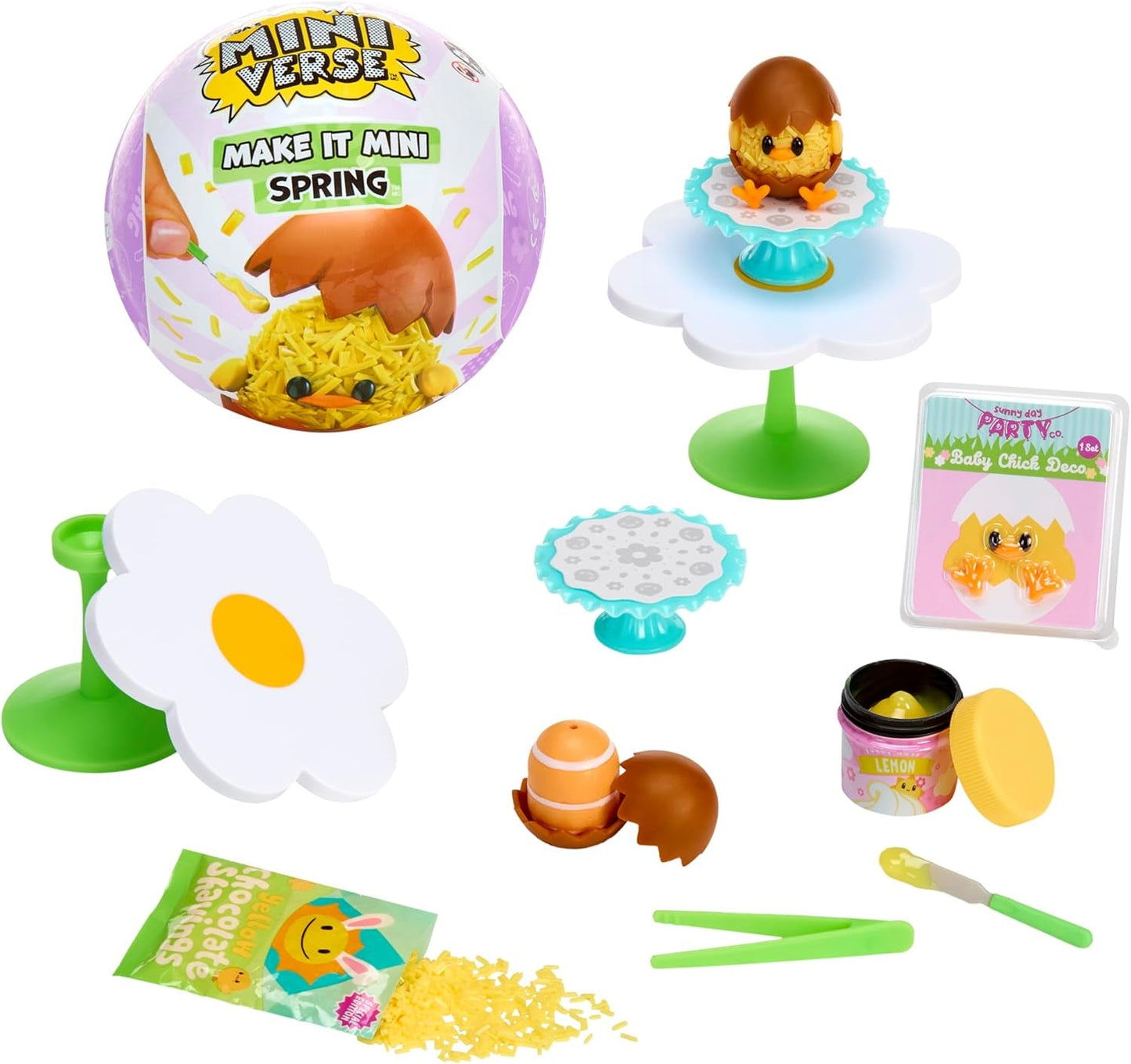 Seria Miniverse Make It Mini Spring de la MGA – Obiecte de colecție miniaturale din rășină de sezon pentru DIY și expunere, cu ingrediente replica, necomestibile – pentru colecționari și copii cu vârsta de 8 ani și peste