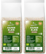 Tărâțe de ovăz organice biozentrale 1 kg | Pachet avantajos | Sursă de proteine bogată în fibre | Natural vegan | Din agricultura UE | Conținut scăzut de zahăr