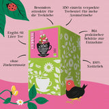 Cupper Ceai de fructe bio Cranberry Rasperry | Ceai cu zmeură | 250 pliculețe de ceai nealbite | Pachet mare | Perfect pentru birou | Ecologic | Comerț echitabil