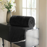 Cosy pătură 150X200Cm negru Fleece pătură Living pătură Sherpa canapea arunca canapea pătură Warm Winter Soft (negru, 150X200Cm) Paturi si Cuverturi Good Nite