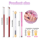 Nail Art Rendering-Werkzeuge Schwamm Undtupfpinsel, Sponge Brush Applikator, Doppelter Kopf Ombre Sponge Stick Mit 4 Ersatzköpfe, Nail Art Schwamm Und Tupfpinsel, Ombre Nagelpinsel Für Gelnägel