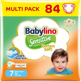 Scutece pentru bebeluși sensibili, mărimea 6, extra mari (13-18 kg), 114 scutece