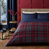 Set plapumă și față de pernă Night Lark, 10,5 tog, pat single, tartan roșu clasic, lenjerie de pat de lux, hipoalergenică, lavabilă la mașină Plapumi si pilote Naty Shop