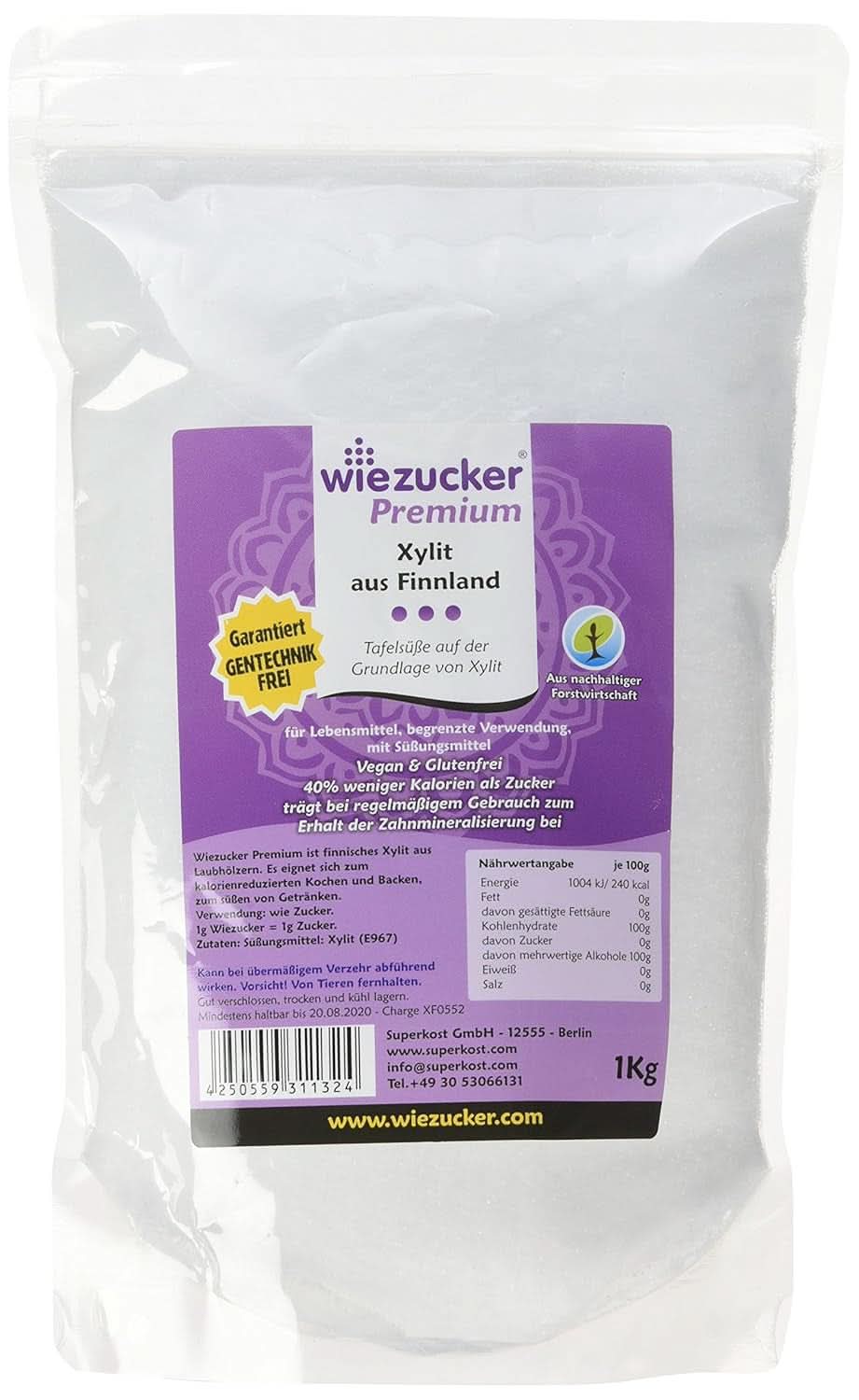 Zahăr de mesteacăn original din Finlanda, 1 Kg Indulcitori Naty Shop