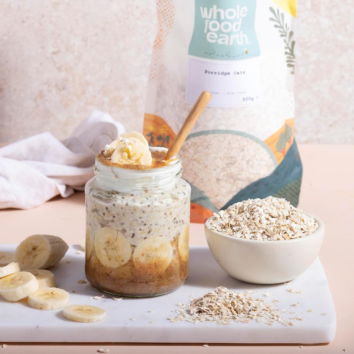Wholefood Earth - Terci de ovăz organic 3 kg | Fără OMG | Vegan | Bogat în fibre