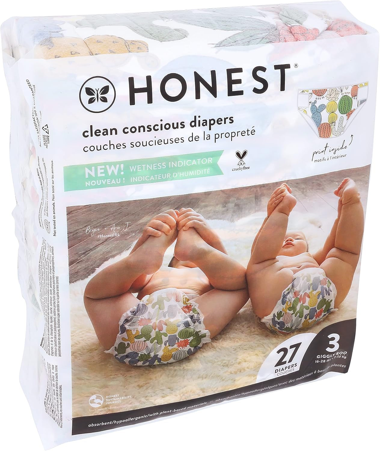 – scutece de unică folosință ecologice și de înaltă calitate, Pandas, mărimea 3 (7,3–12,7 kg), 27 bucăți