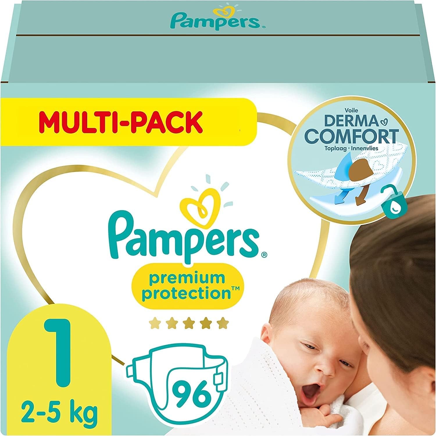 Pampers Premium Protection mărimea 6, 144 scutece, 13 kg-18 kg, protecția noastră numărul 1 împotriva pielii și scurgerilor