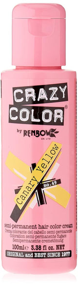 GO TOXIC UV cremă semipermanentă pentru colorarea părului, 100 ml (1 pachet) Vopsea pentru par Naty Shop 49 Galben canar 100 Ml (1 pachet)
