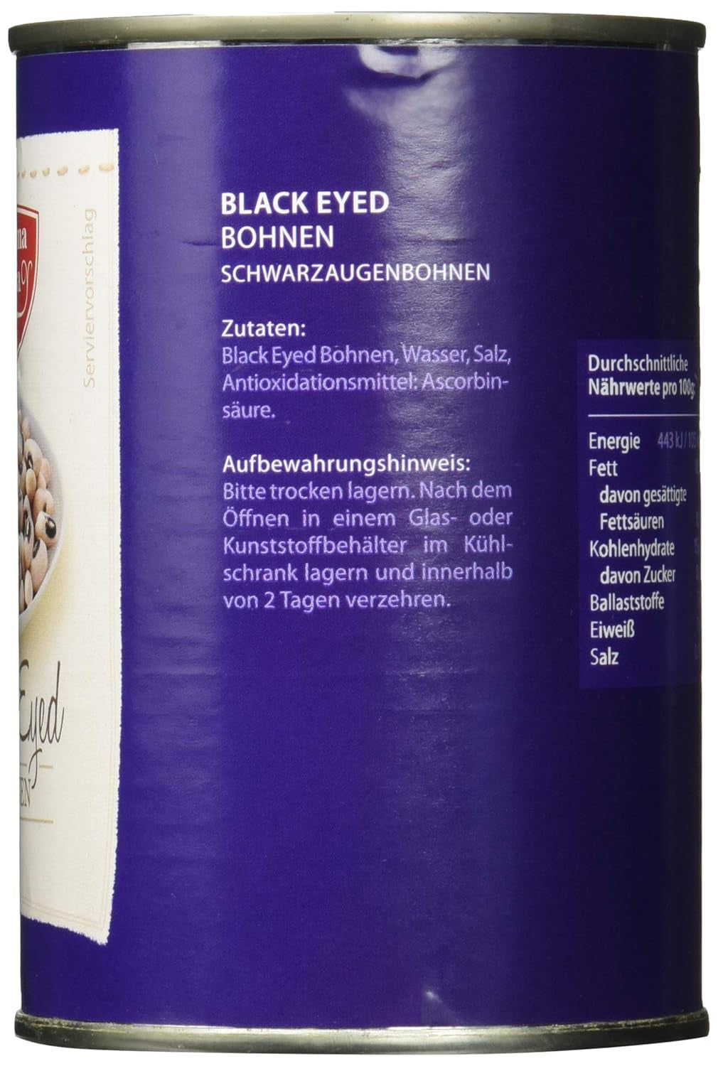 Fasole cu ochi negri, pachet de 12 (12 x 425 ml)