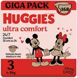 Scutece Huggies Ultra Comfort, mărimea 3 (4-9 kg), design Disney, 168 bucăți