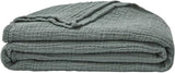 ESSIX Plaid, Monocolor, Fabricat din tifon de bumbac, Jazzy, 130 X 170 Cm Plapumi si pilote Naty Shop Sage