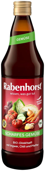 RABENHORST (6 x 700 ml) - Suc de legume de înaltă calitate din diferite legume cu o aromă picantă intensă Bauturi fara alcool Naty Shop