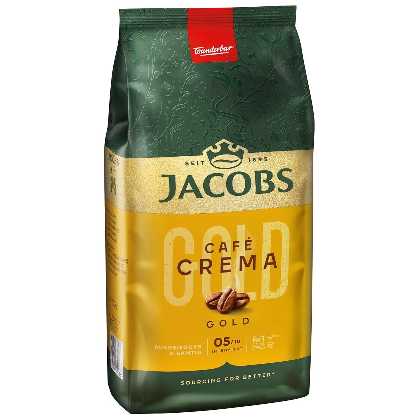 Jacobs Expert Roast Cafe Crema Gold, Cafea boabe întregi (4 x 1 kg)