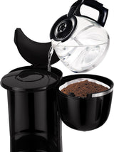 Tefal CM3408 Cafetieră mini din sticlă (600 W, 6 cești) negru/oțel inoxidabil, CM340811