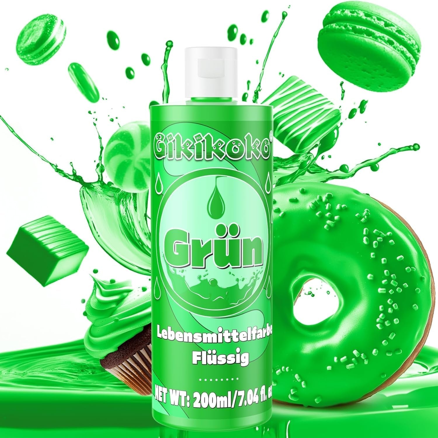 Colorant alimentar - Gikikoko 200ml colorant alimentar lichid, foarte concentrat, colorant alimentar pentru copt, macaroane, prăjituri, jeleu, fondant, prăjituri, slime DIY (violet)