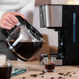 Espressor cu filtru Cecotec Coffee 66 Drop and Touch, putere 950 W, 1,5 L, 12 cești, ecran tactil, carafă din sticlă, cronometru 24 de ore, 6 comutatoare, filtru reutilizabil tip plasă