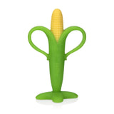Inel de dentiție calmant Nuby din banane și porumb, pachet de 2, de la 3 luni