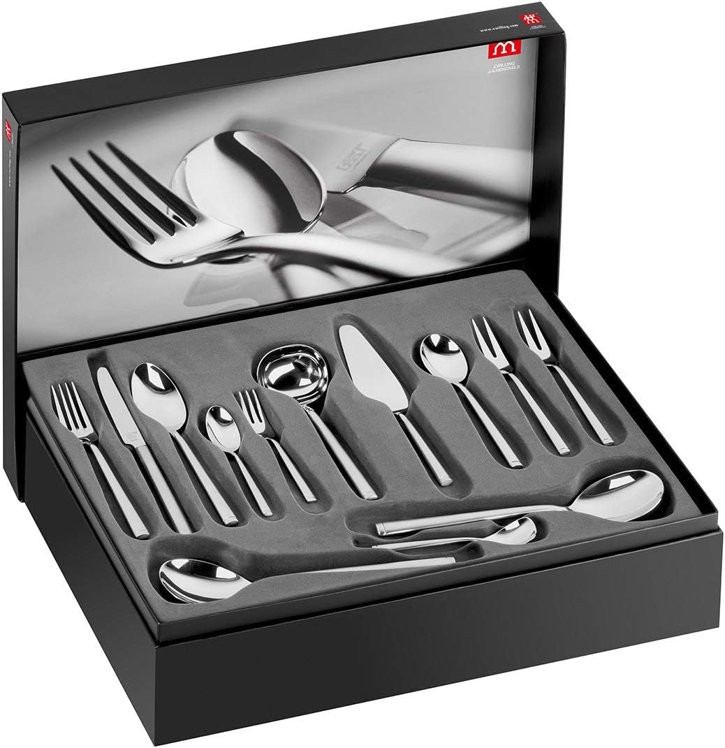 Set tacâmuri ZWILLING Senses, 68 piese, pentru 12 persoane, oțel inoxidabil 18/10/oțel cu lamă de calitate superioară, finisaj mat, argintiu Naty Shop