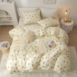 Set lenjerie copii si adolescenti, diverse modele Lenjerie de pat - copii Naty Shop Multicolor8 Single（135×200Cm）