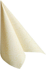 Papstar, 50 șervețele "ROYAL Collection" 1/4-fold 40 Cm X 40 Cm șampanie "Casali", #84877