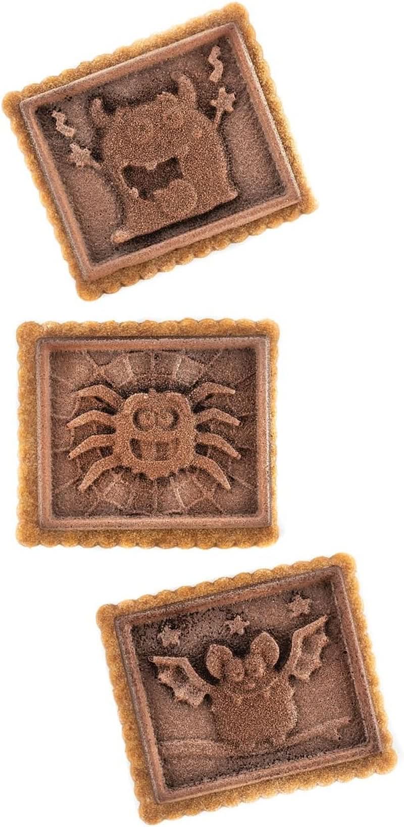 Silikomart 22.172.77.0165 CKC, 12 Monstri de Ciocolata pe Biscuiti Bucatarie Naty Shop