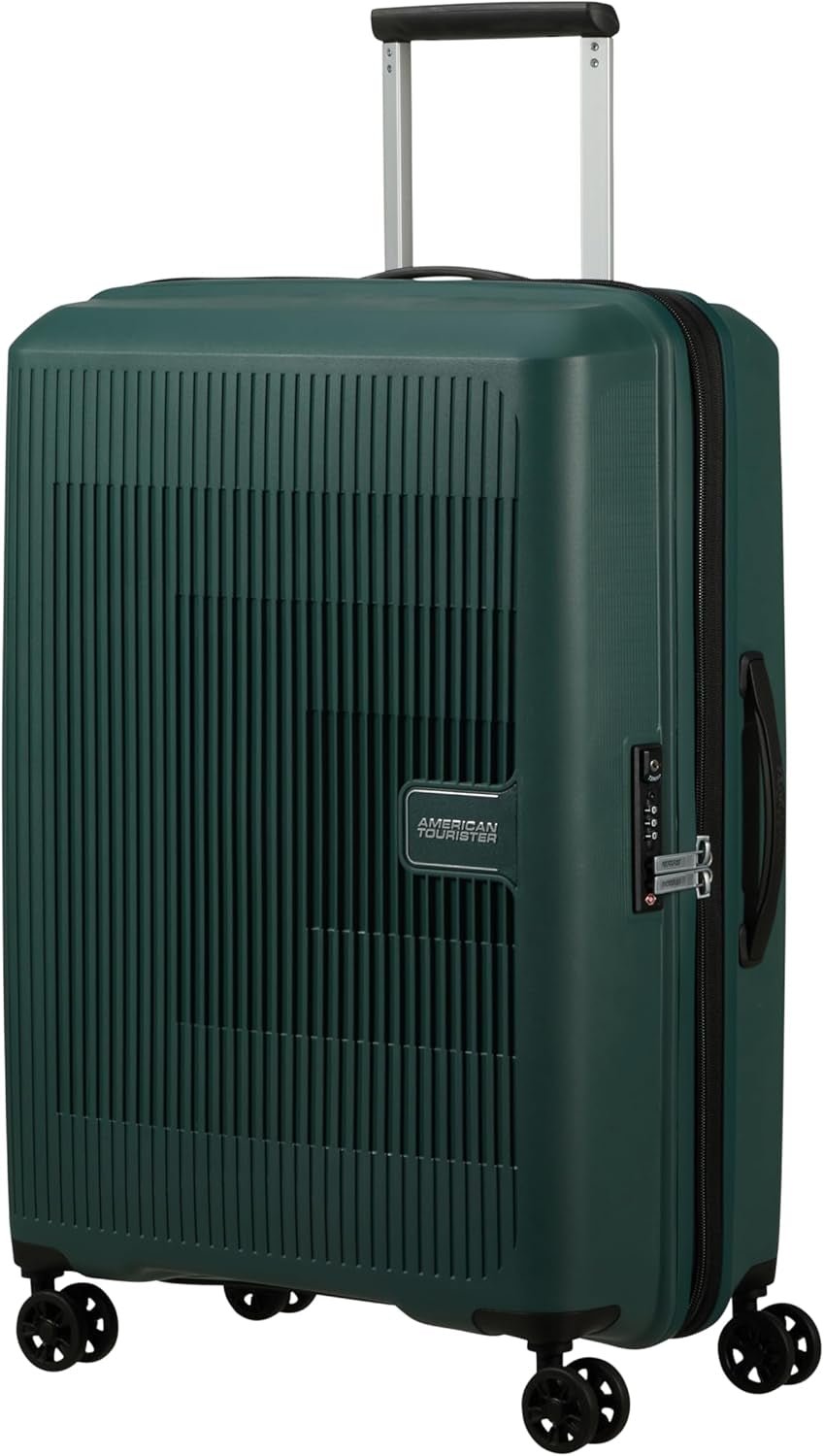 American Tourister Aerostep - Spinner L, Valiză extensibilă, 77 cm, 101.5/109 L, Portocaliu (Portocaliu aprins) - Naty Shop