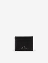 Armani Exchange Bărbați din piele netedă cu logo Accesoriu de călătorie-înveliș titular de card, negru Portofel Barbati Naty Shop