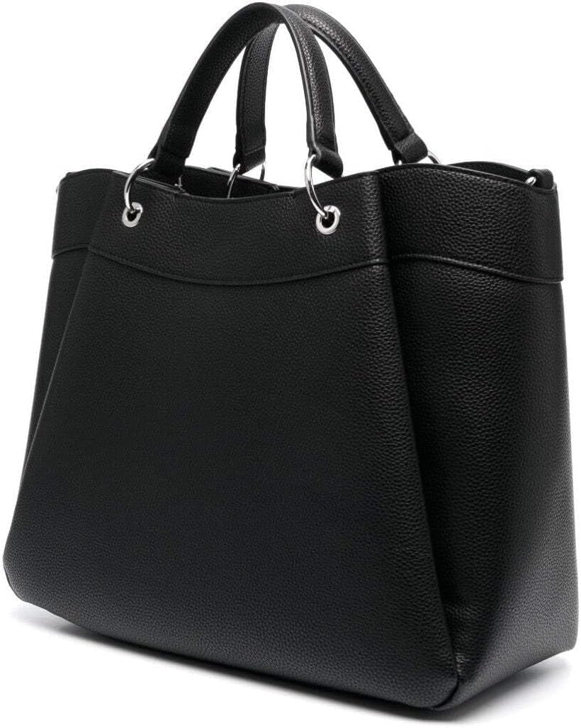 Armani Exchange Essential pentru femei, Wave, Silver Printed Logo Shopping L Genti Femei Naty Shop