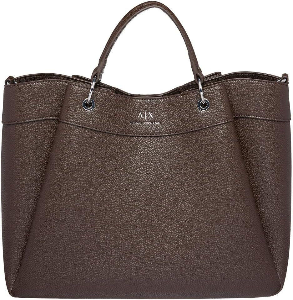 Armani Exchange Essential pentru femei, Wave, Silver Printed Logo Shopping L Genti Femei Naty Shop Lichior