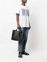 Armani Exchange Essential pentru femei, Wave, Silver Printed Logo Shopping L Genti Femei Naty Shop