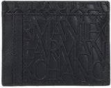 Armani Exchange Men's Essential Ivan SLG, Logo All Over Elegant & Functional Credit Card Holder, Nero Portofel Barbati Naty Shop