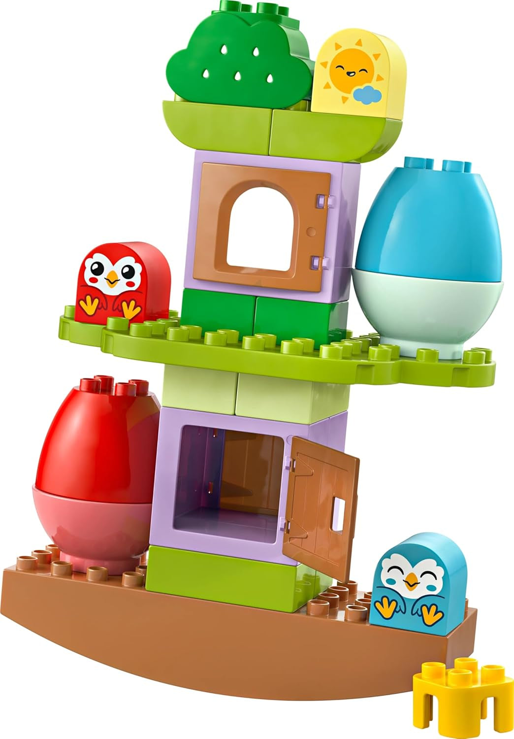Copac LEGO DUPLO pentru echilibrare și stivuire, jucărie pentru dezvoltare, set de construcție pentru copii începând cu 18 luni, jucărie creativă pentru copii, jucărie educativă cu 2 păsări de jucărie 10440 Seturi de constructie Besuche den LEGO-Store